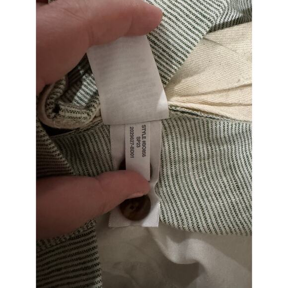 NWT Mens J.Crew Linen Green Preppy Striped Shorts Size 36 Quiet Luxury 7" inseam - Picture 5 of 5